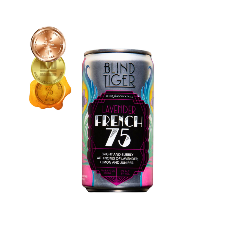 Lavender French 75 Non-Alcoholic Cocktail by Blind Tiger | 4-pack