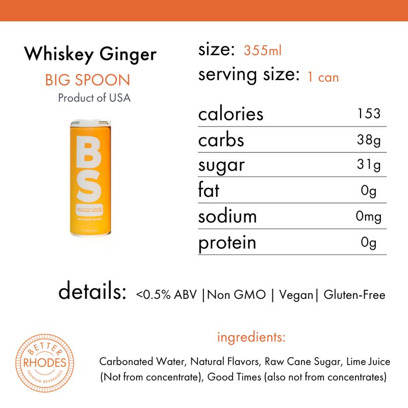 Big Spoon Non-Alcoholic Whiskey Ginger