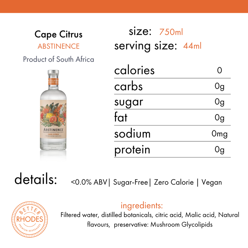 Abstinence Alcohol-Free Cape Citrus Gin Alternative