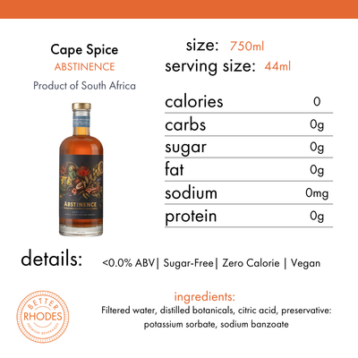 Abstinence Alcohol-Free Cape Spice Rum Alternative