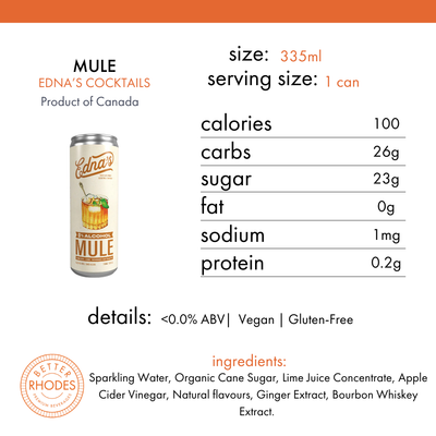 Edna's Cocktails Alcohol-Free Whiskey Mule | 8-pack