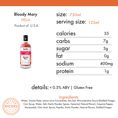 Hella Non-Alcoholic Nashville Hot Bloody Mary Mixer | 750ml