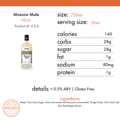 Hella Non-Alcoholic Moscow Mule Mixer | 750ml