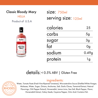 Hella Non-Alcoholic Classic Bloody Mary Mixer | 750ml