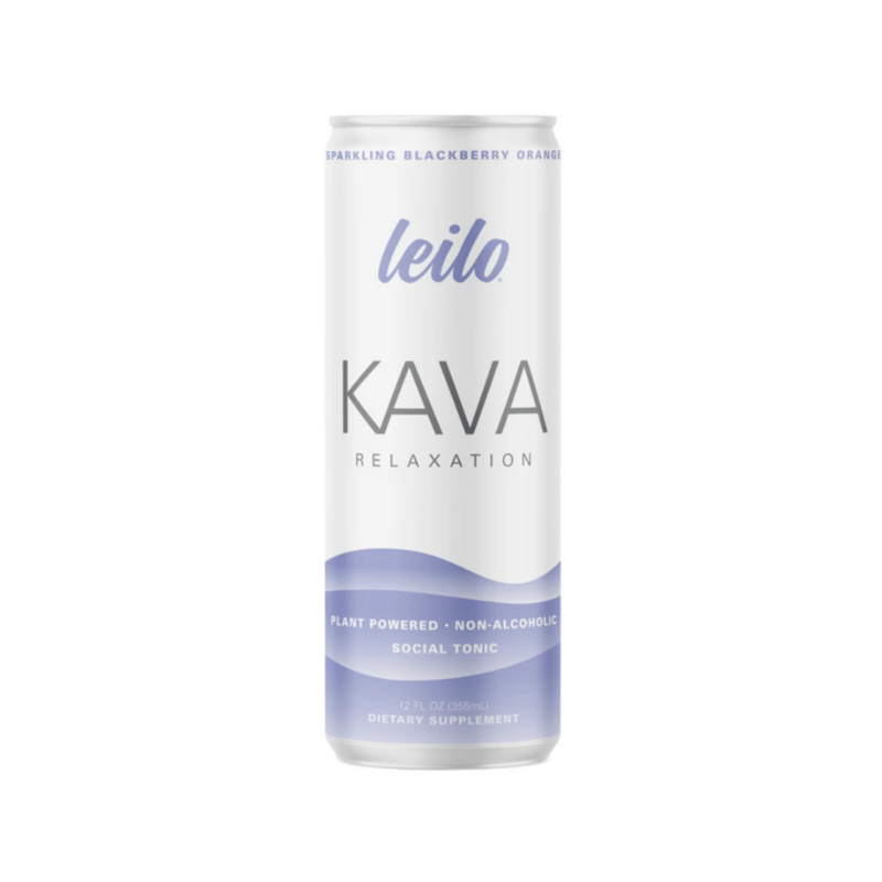 Leilo Sparkling Blackberry Orange Kava Social Tonic | 12-pack