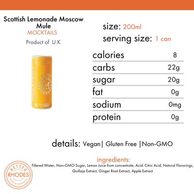 Mocktails Alcohol-Free Scottish Lemonade Moscow Mule Nitro | 4 pack