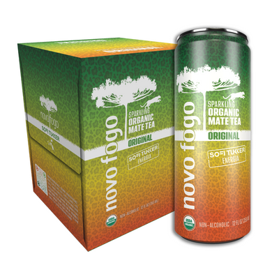 Novo Fogo Alcohol Free Original Sparkling Organic Mate Tea | 12oz 4-pack