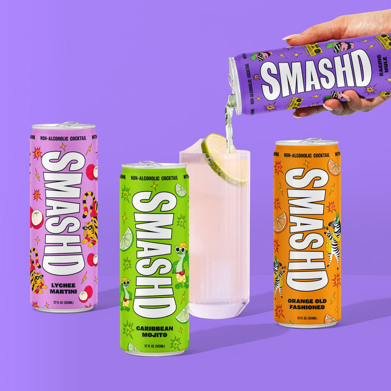 SMASHD Party All Night Non-Alcoholic Cocktails Variety | 8-Pack