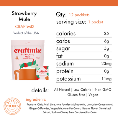 Craftmix Strawberry Mule Cocktail Mix Packets | 12-pack