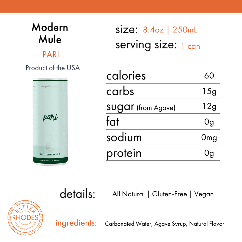 Pari Modern Mule Non-Alcoholic Cocktail | 12-pack