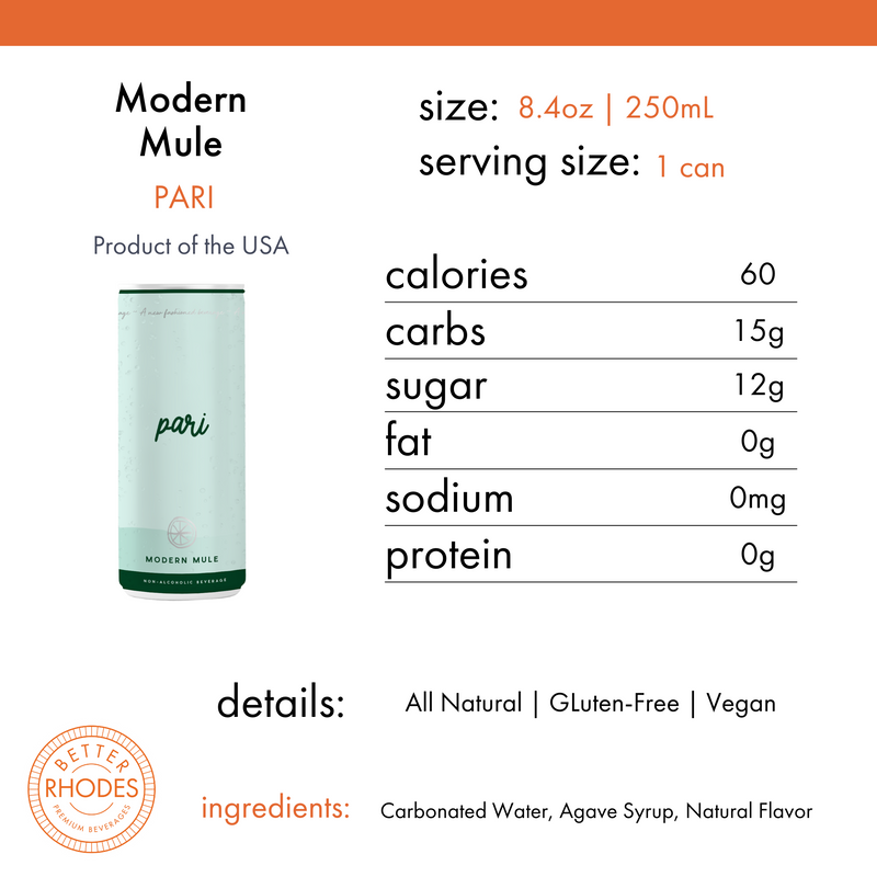 Pari Modern Mule Non-Alcoholic Cocktail | 12-pack