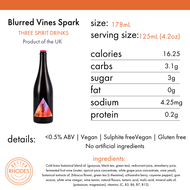 Blurred Vines Spark Non-Alcoholic Sparkling Alternative