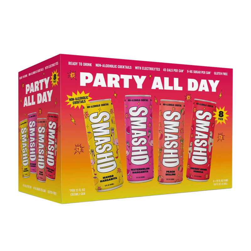 SMASHD Party All Day Non-Alcoholic Cocktails Variety | 8-Pack