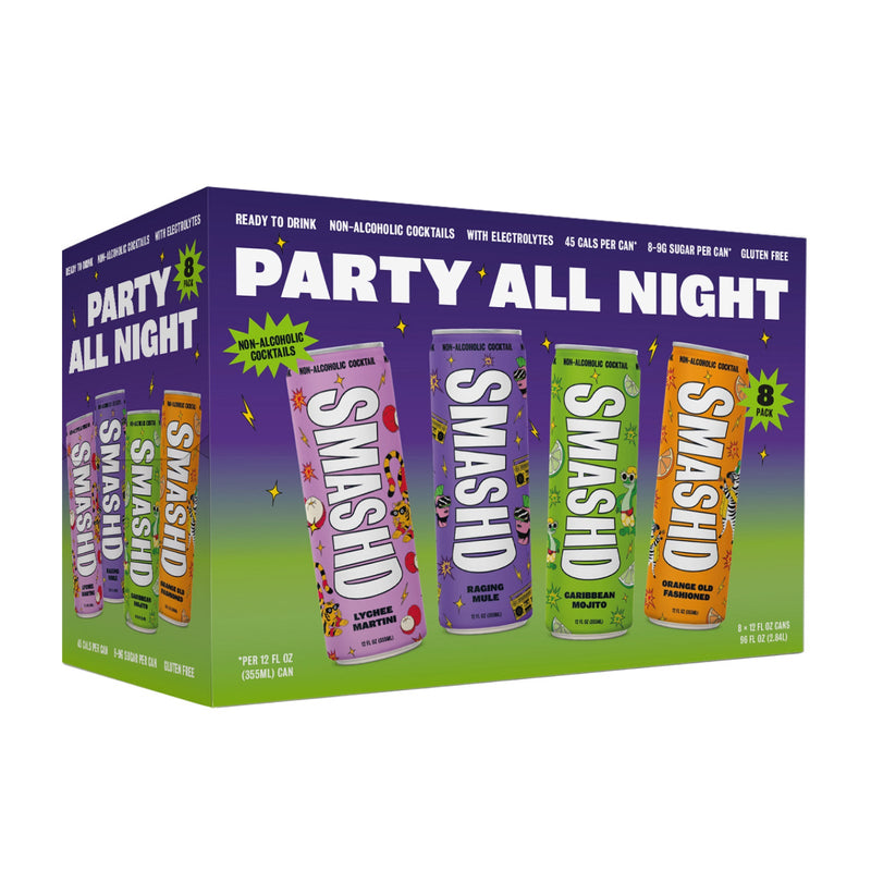 SMASHD Party All Night Non-Alcoholic Cocktails Variety | 8-Pack