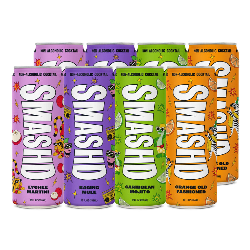 SMASHD Party All Night Non-Alcoholic Cocktails Variety | 8-Pack