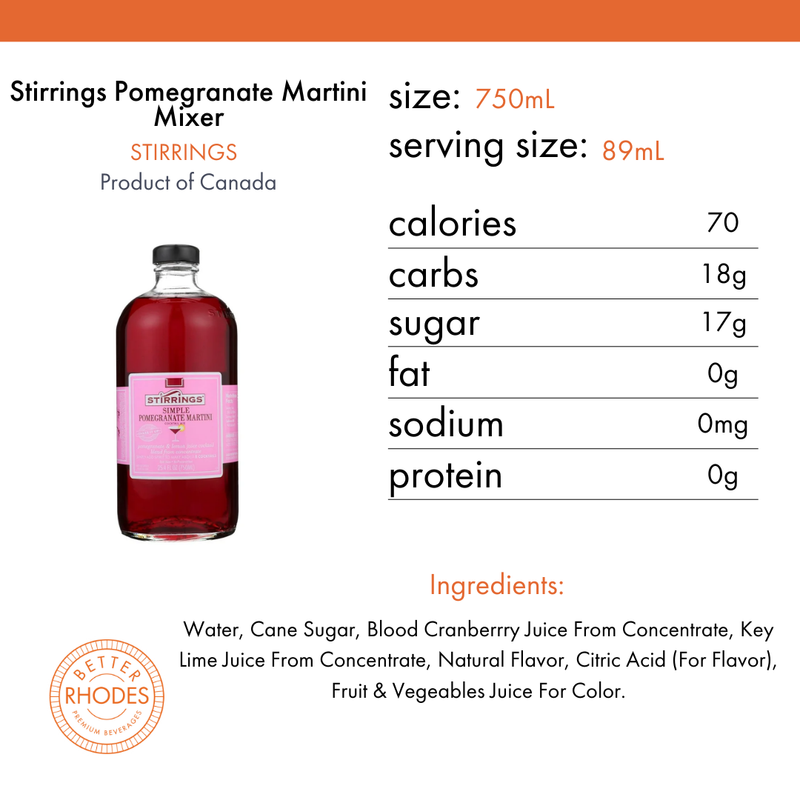 Stirrings Pomegranate Martini Mix