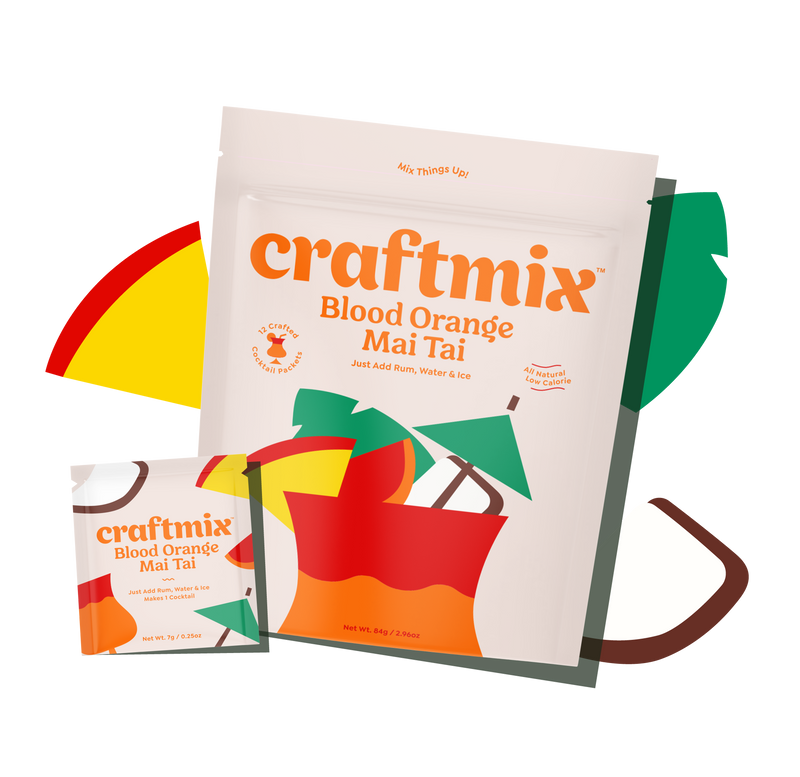 Craftmix Blood Orange Mai Tai Cocktail Mix Packets | 12-pack