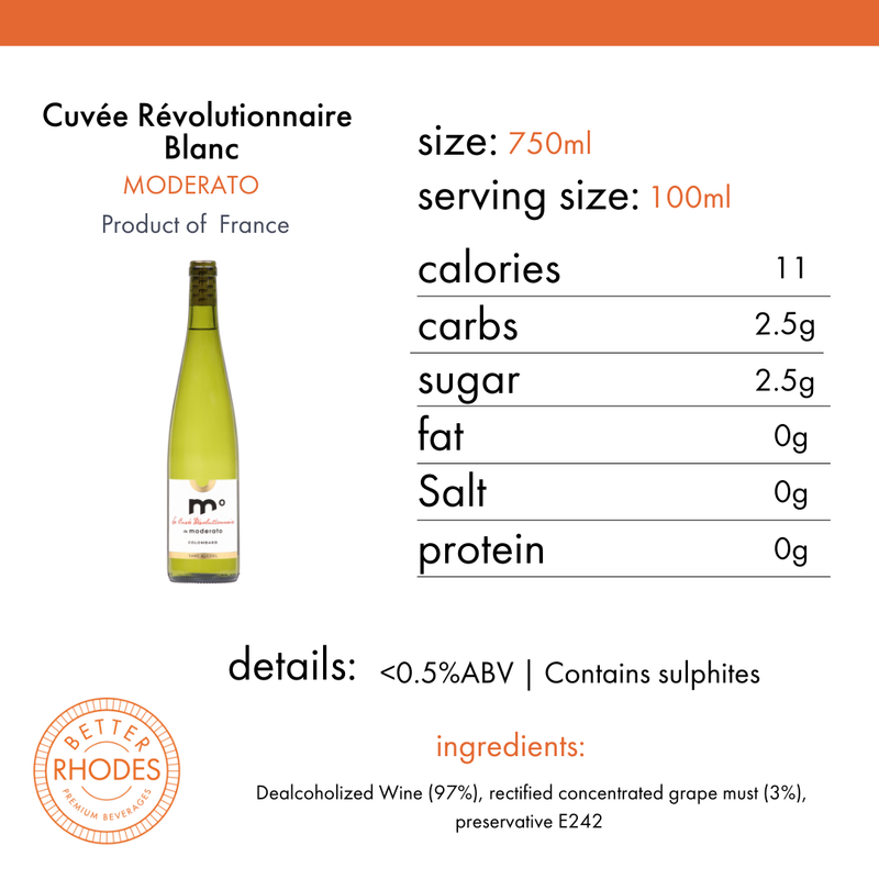 Moderato Non-Alcoholic Cuvée Révolutionnaire Blanc