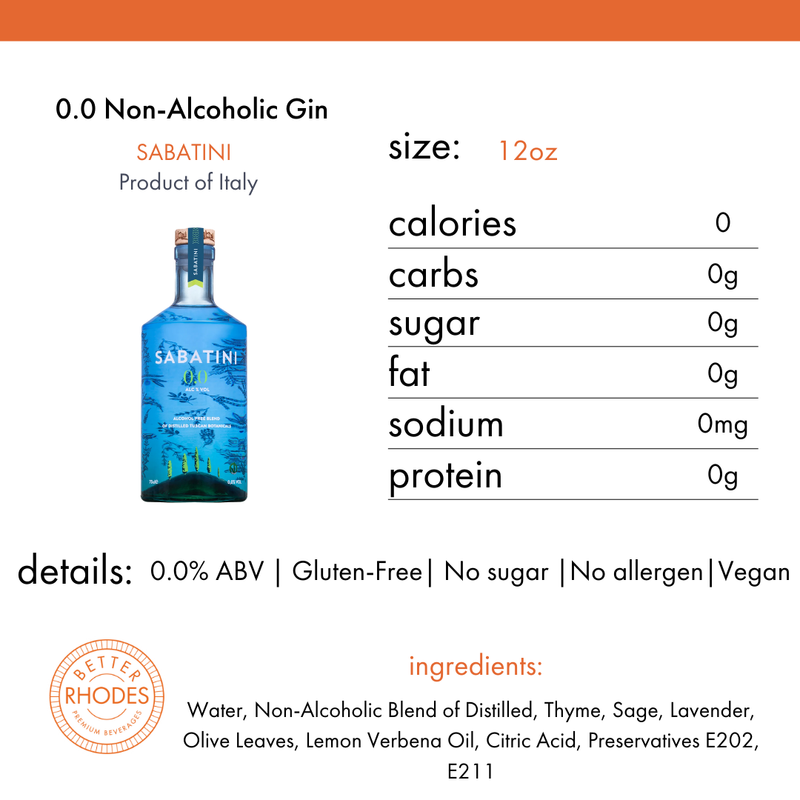 Sabatini 0.0 Non-Alcoholic Gin