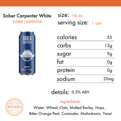 Sober Carpenter Non-Alcoholic White Wheat | 16oz 4-pack